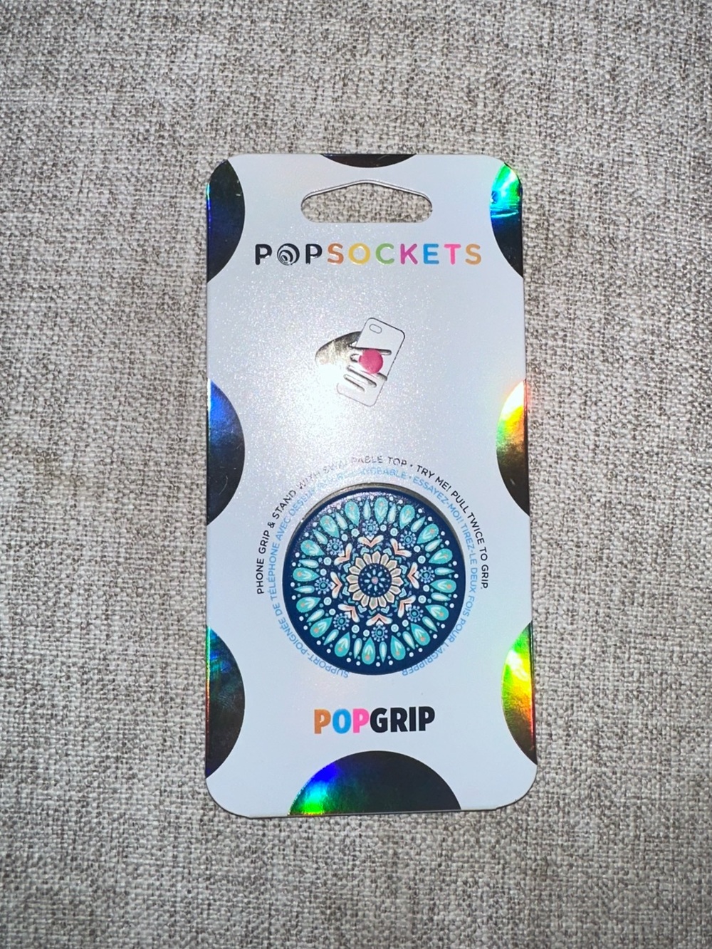 PopSocket PopGrip Phone Grip - Teal & Blue Mandala